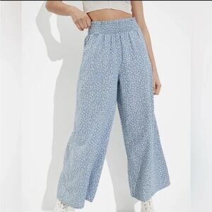 American Eagle Outfitters Blue Wide Leg Pants
